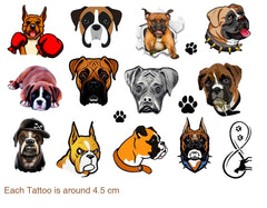 Boxer Dog  Temporary Tattoos