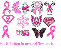 Breast Cancer c2 Temporary Tattoos