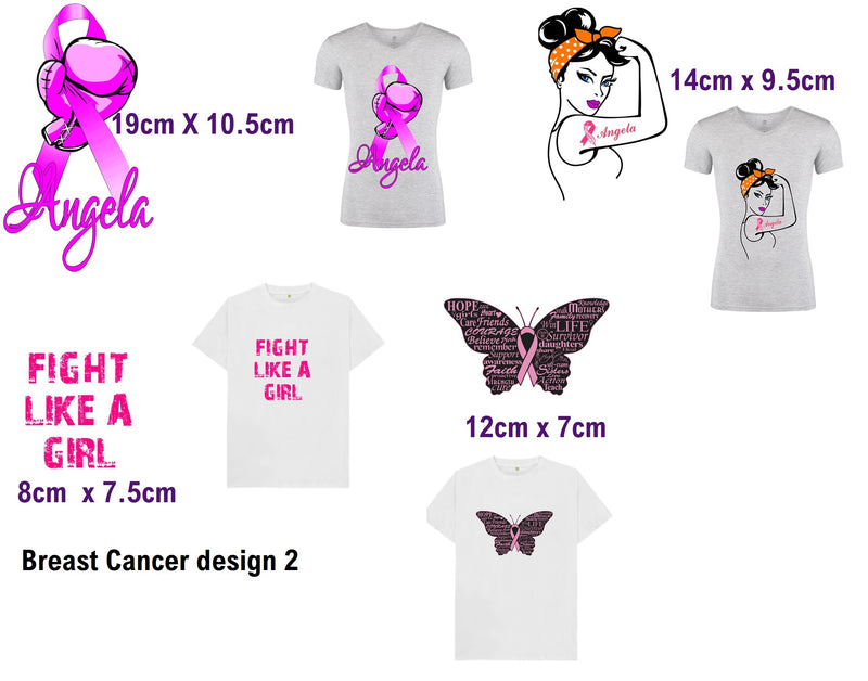 Breast Cancer Awareness Personalised  Iron On Transfer
