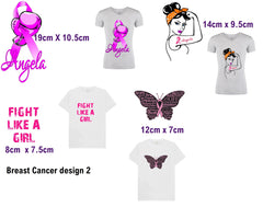 Breast Cancer Awareness Personalised  Iron On Transfer