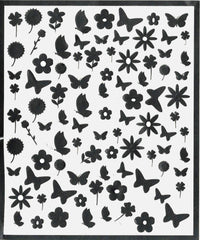 Butterfly and Flowers Nail Stickers