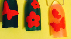 Butterfly and Flowers Nail Stickers