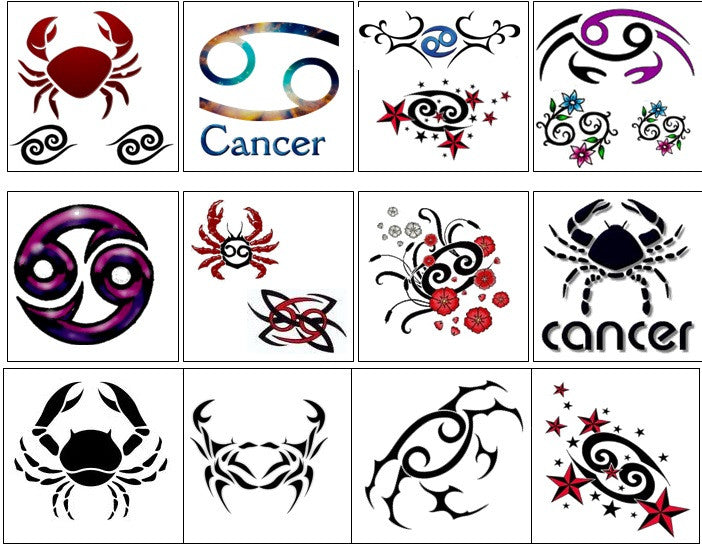 Temporary Tattoo Zodiac Star Birth Sign Astrology Horoscope - Design Choice  | eBay