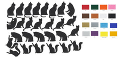Akita Dog Vinyl Stickers ( Multiple colours to choose from )