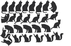 Cat Vinyl Stickers ( Multiple colours to choose from )