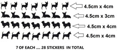 Chihuahua Dog Vinyl Stickers ( Multiple colours to choose from )