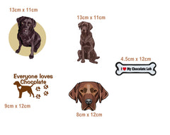 Chocolate Labrador Dog Iron On Transfers