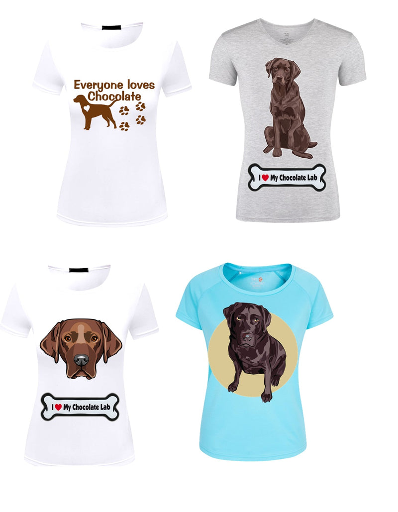 Chocolate Labrador Dog Iron On Transfers