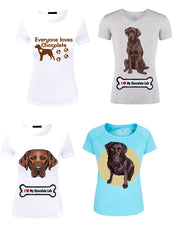 Chocolate Labrador Dog Iron On Transfers
