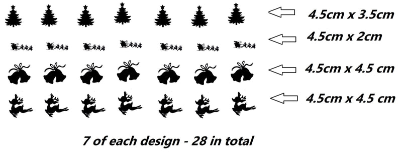 Christmas Vinyl Stickers ( Multiple colours to choose from )