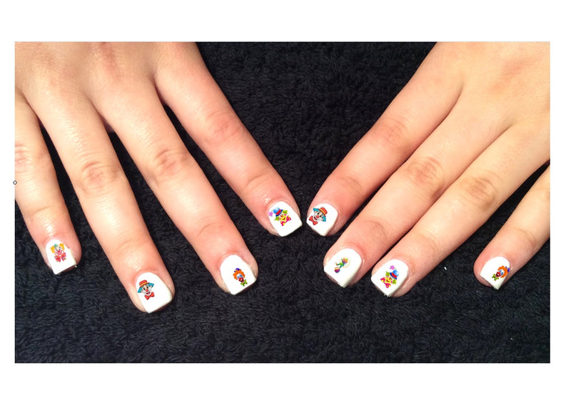 Cute Clown Collection Nail Art Decals
