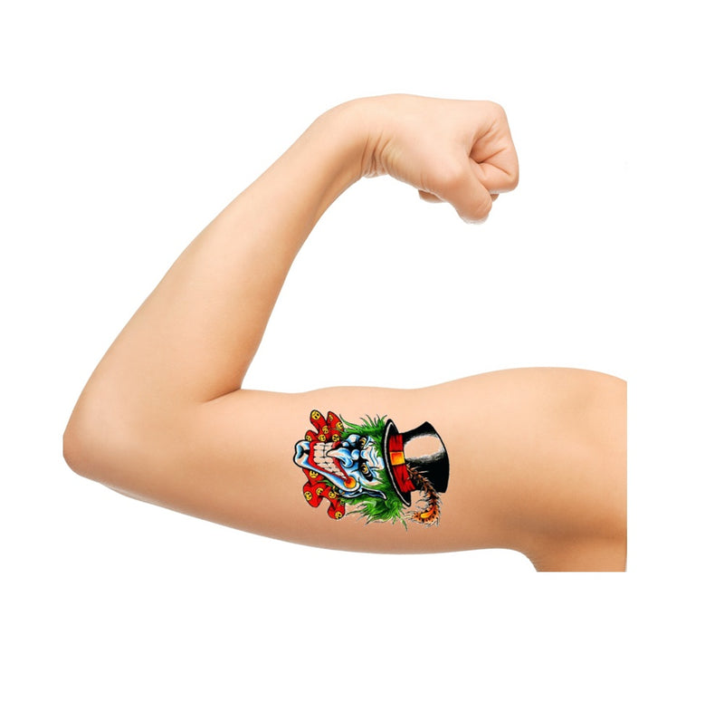 Clown Evil   Temporary Tattoos