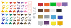 Cow Calf  Vinyl Stickers ( Multiple colours to choose from )
