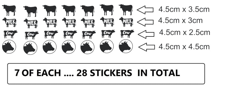 Cow Calf  Vinyl Stickers ( Multiple colours to choose from )