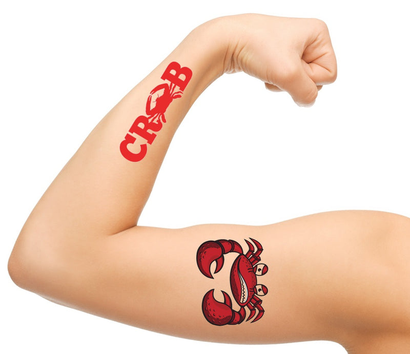 Crab Temporary Tattoos