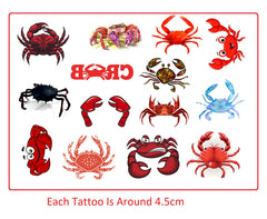 Crab Temporary Tattoos