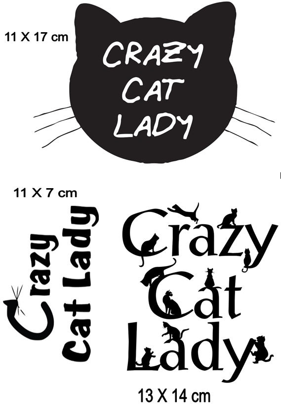 Crazy Cat Lady  Iron On Transfers