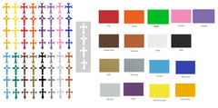 Cross Vinyl Stickers ( Multiple colours to choose from )