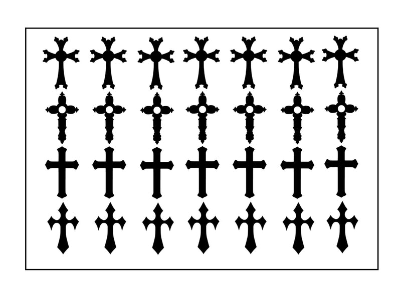 Cross Vinyl Stickers ( Multiple colours to choose from )