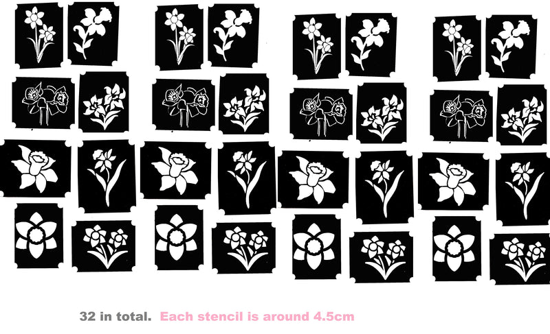Daffodil Flower Tattoo Body Art  Stencils