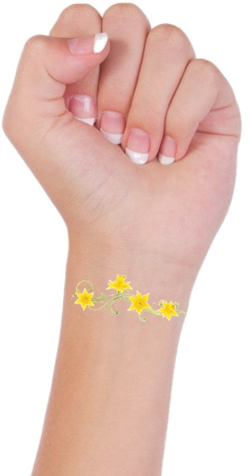 Daffodil Flower  Temporary Tattoos