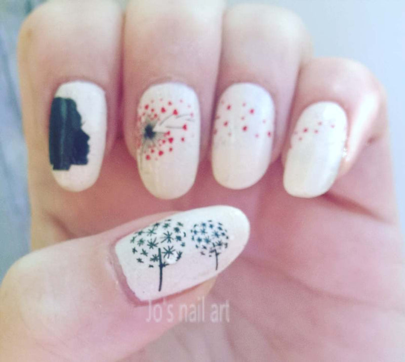 Dandelion Nail Art
