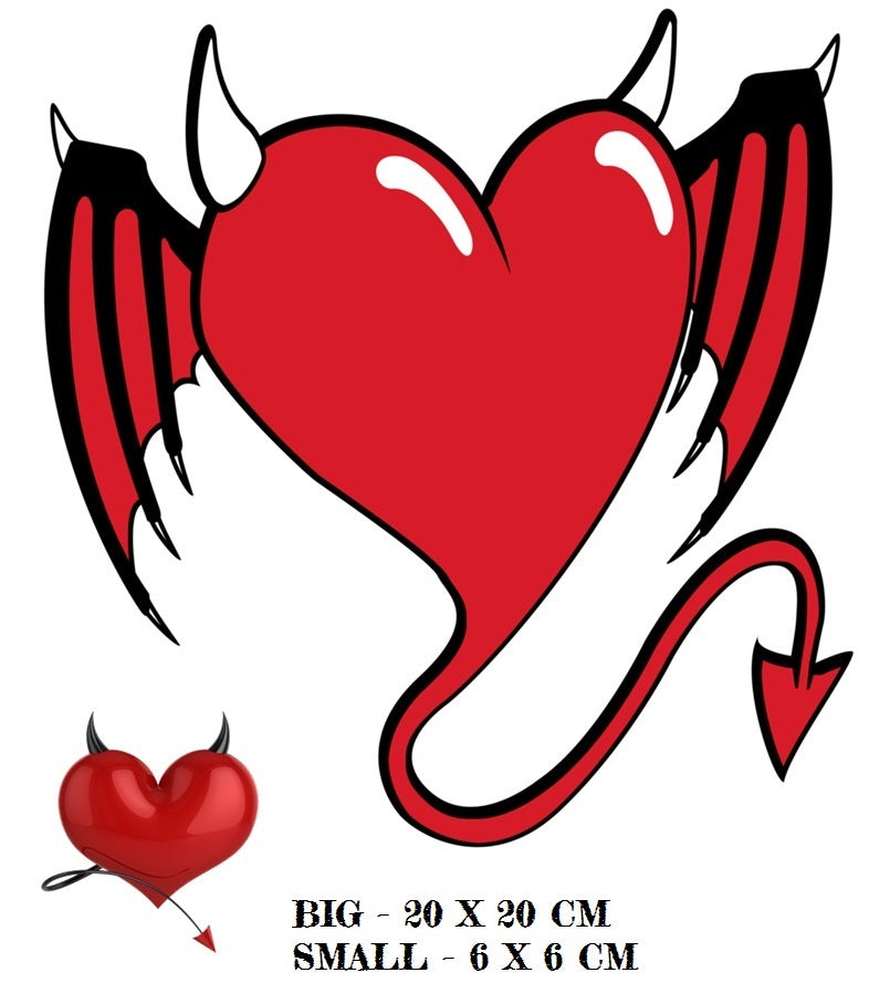 Devil Heart Iron On Transfers