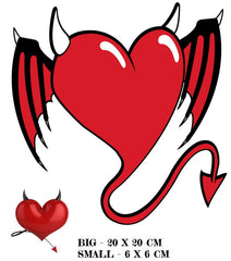 Devil Heart Iron On Transfers
