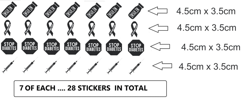 Diabetes Awareness Vinyl Stickers ( Multiple colours to choose from )