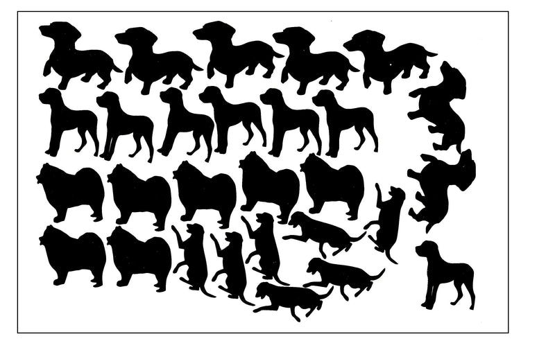 Dog Vinyl Stickers ( Multiple colours to choose from )