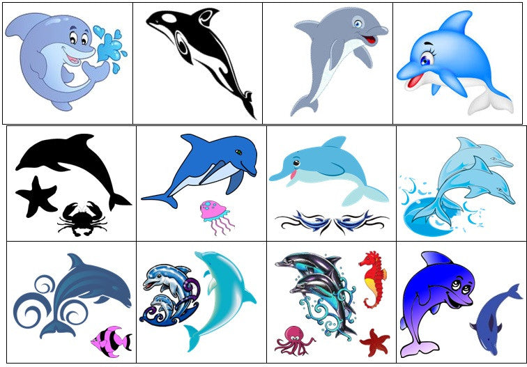 Dolphin Temporary Tattoos