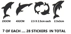 Dolphin Vinyl Stickers ( Multiple colours to choose from )