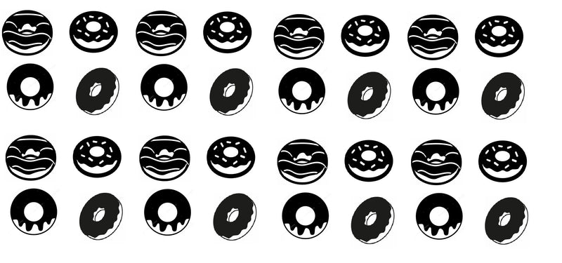 Doughnut Vinyl Stickers ( Multiple colours to choose from )