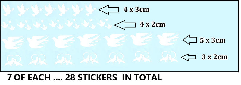 Dove Vinyl Stickers ( Multiple colours to choose from )