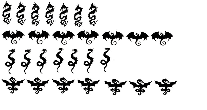 Dragon Vinyl Stickers ( Multiple colours to choose from )