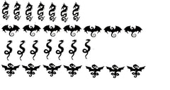 Dragon Vinyl Stickers ( Multiple colours to choose from )