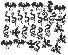 Dragon Vinyl Stickers ( Multiple colours to choose from )