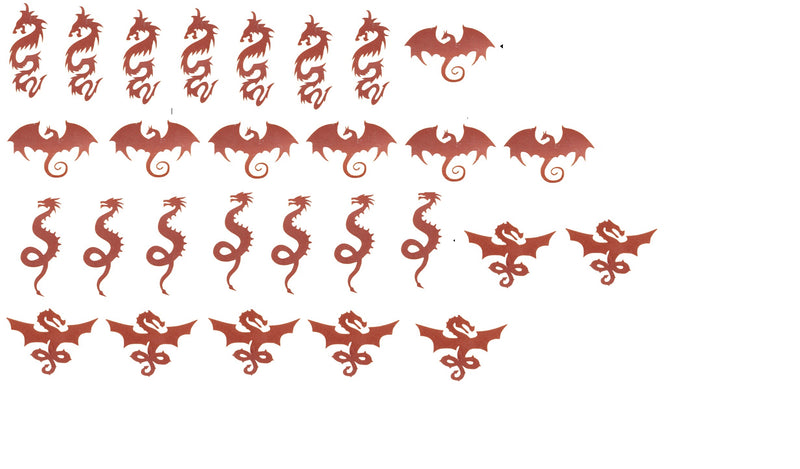 Dragon Vinyl Stickers ( Multiple colours to choose from )