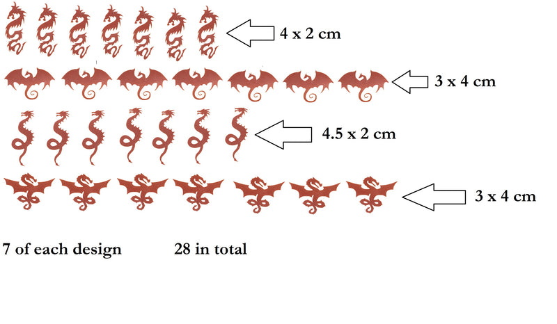 Dragon Vinyl Stickers ( Multiple colours to choose from )