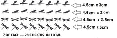 Dragonfly Vinyl Stickers ( Multiple colours to choose from )