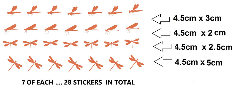Dragonfly Vinyl Stickers ( Multiple colours to choose from )