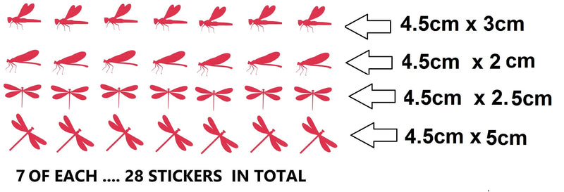 Dragonfly Vinyl Stickers ( Multiple colours to choose from )