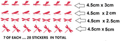 Dragonfly Vinyl Stickers ( Multiple colours to choose from )