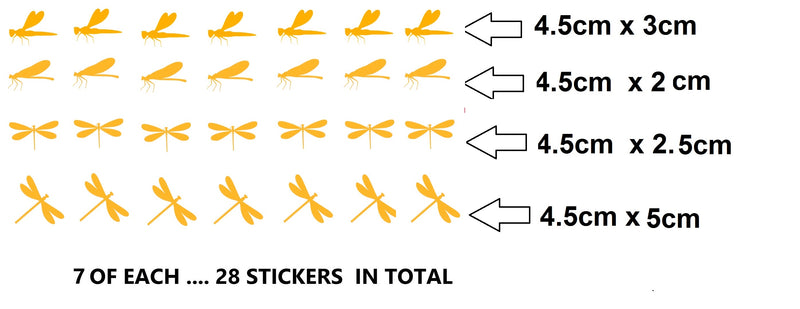 Dragonfly Vinyl Stickers ( Multiple colours to choose from )