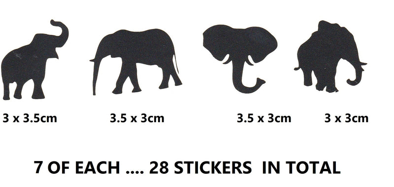 Elephant Vinyl Stickers ( Multiple colours to choose from )