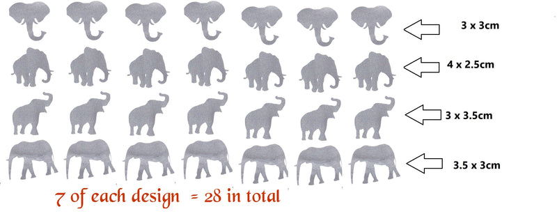 Elephant Vinyl Stickers ( Multiple colours to choose from )