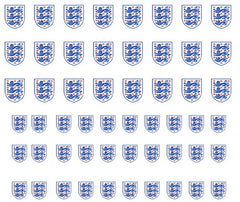 England 3 Lions Nail Art