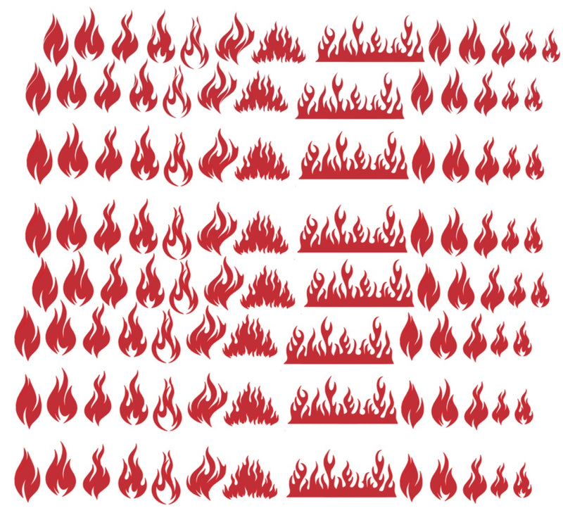 Fire Flame  Nail Stickers