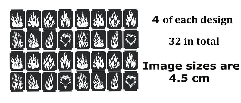 Fire Flame  Tattoo Stencils