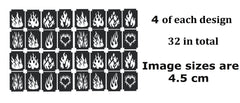Fire Flame  Tattoo Stencils